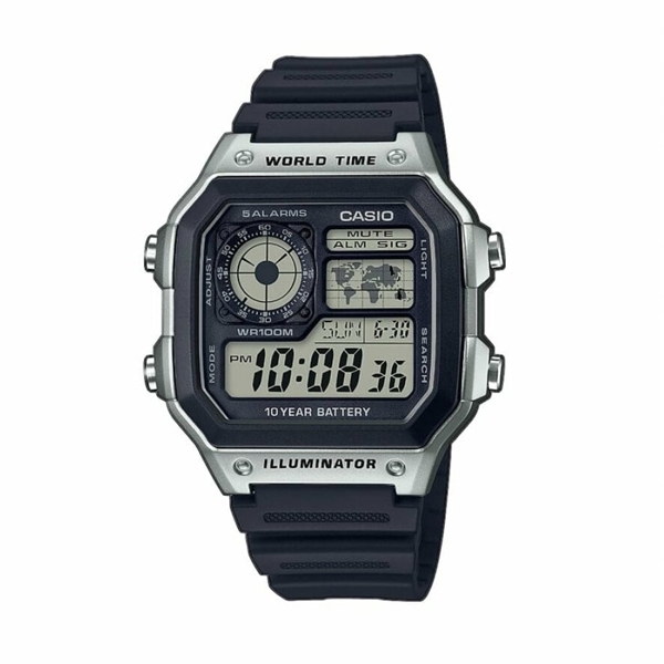 CASIO SPORT Mod. DIVER - WORLD TIME ILLUMINATOR 5 ALARMS - FUTURE CLASSIC COLLECTION - BLACK