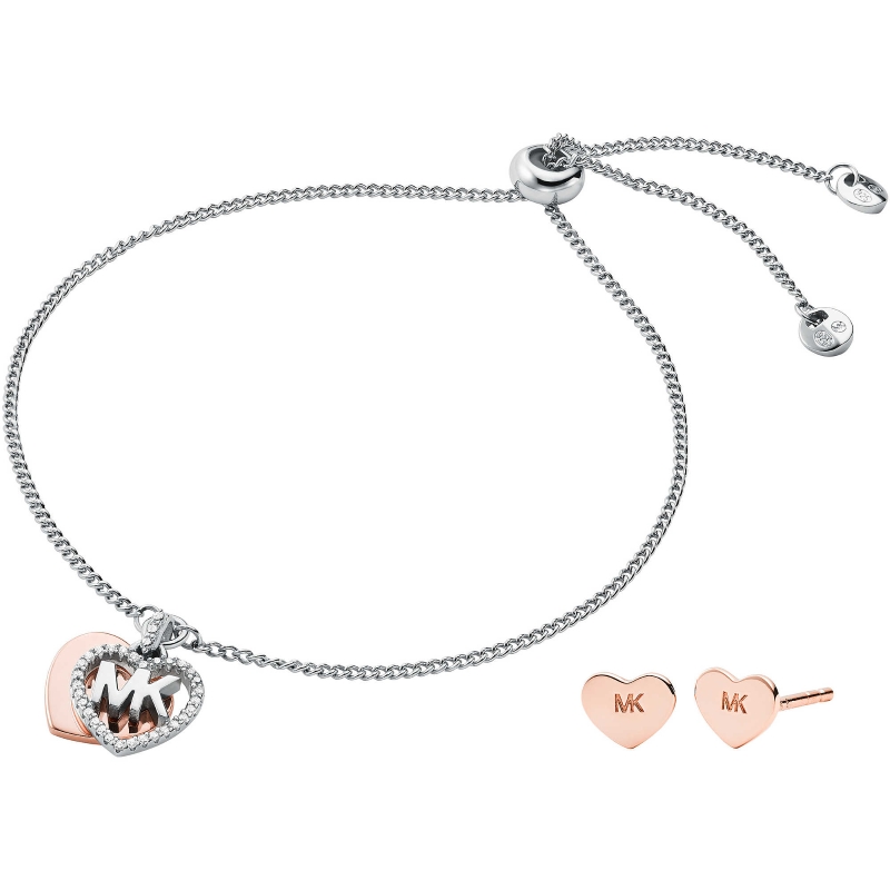 MICHAEL KORS PREMIUM SILVER COLLECTION Mod. MKC1257AN931 Special Pack + Earring
