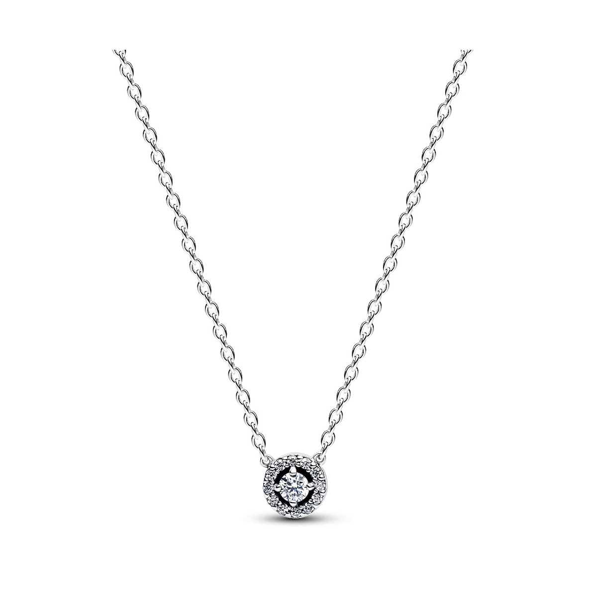 PANDORA JEWELRY Mod. SPARKLING ROUND HALO PENDANT COLLIER NECKLACE