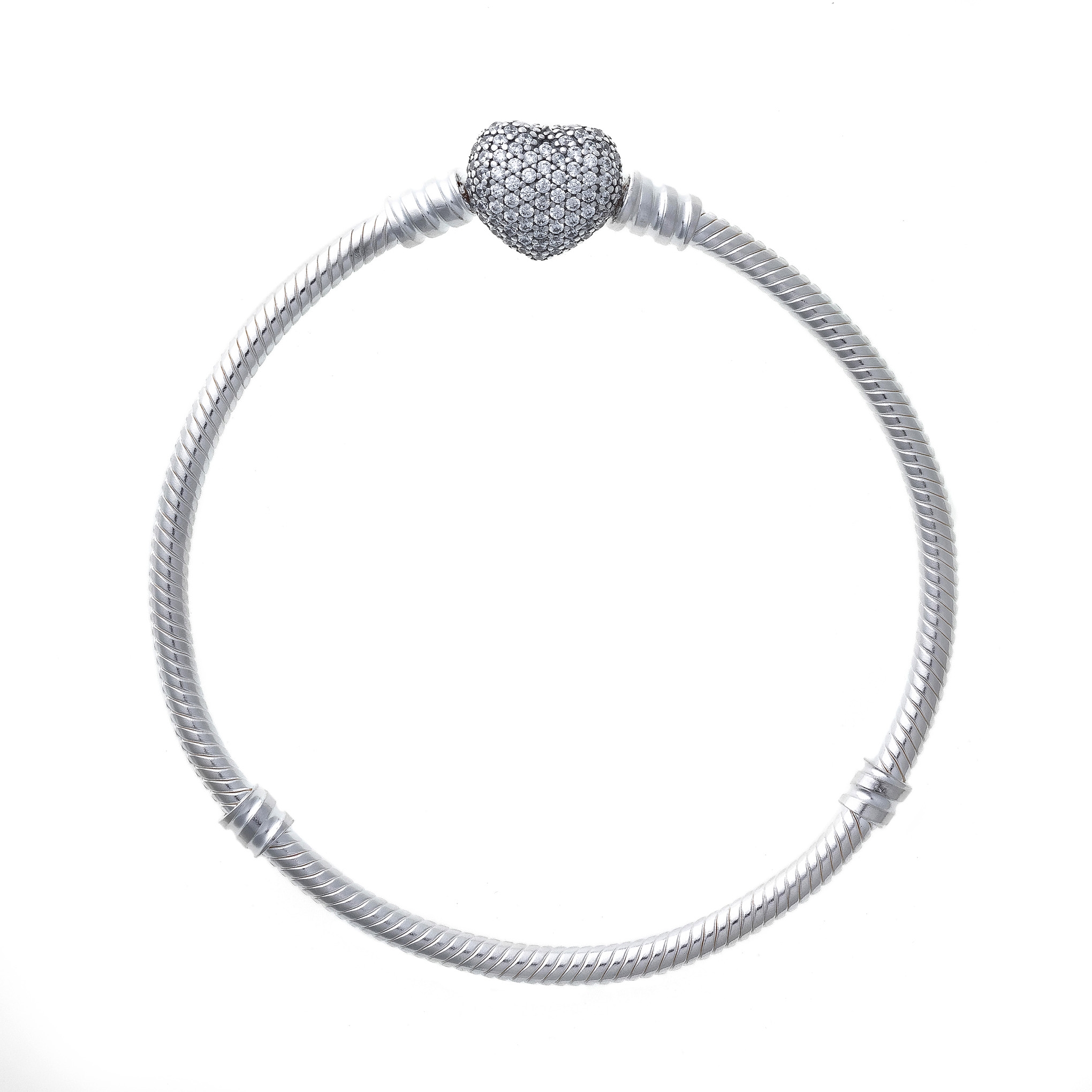 PANDORA Mod. MOMENTS SPARKLING PAVÉ HEART CLASP BRACELET