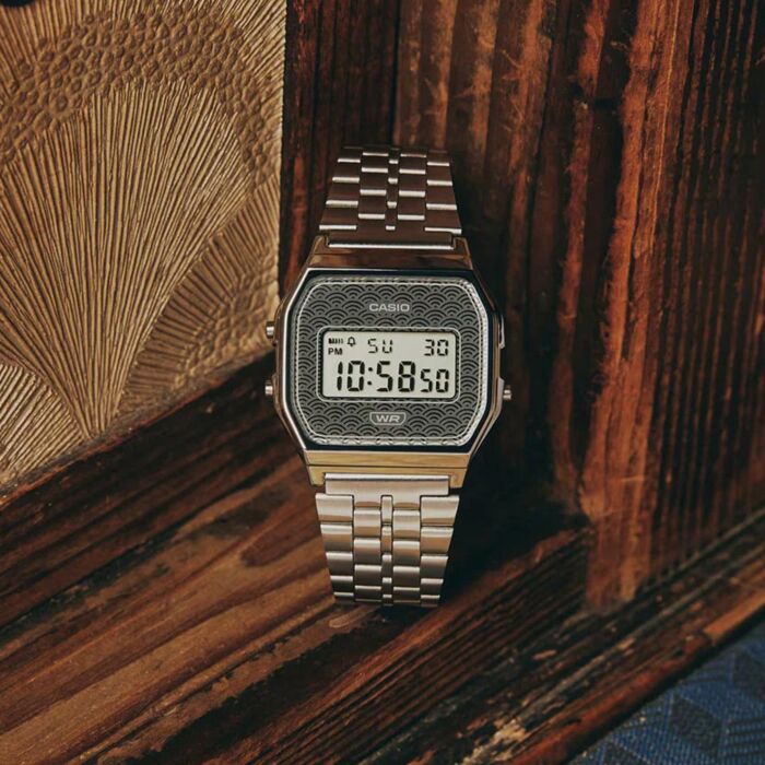 CASIO VINTAGE Mod. ICONIC - TRADITIONAL SEIGAIHA PATTERN Limited Edition - GREY