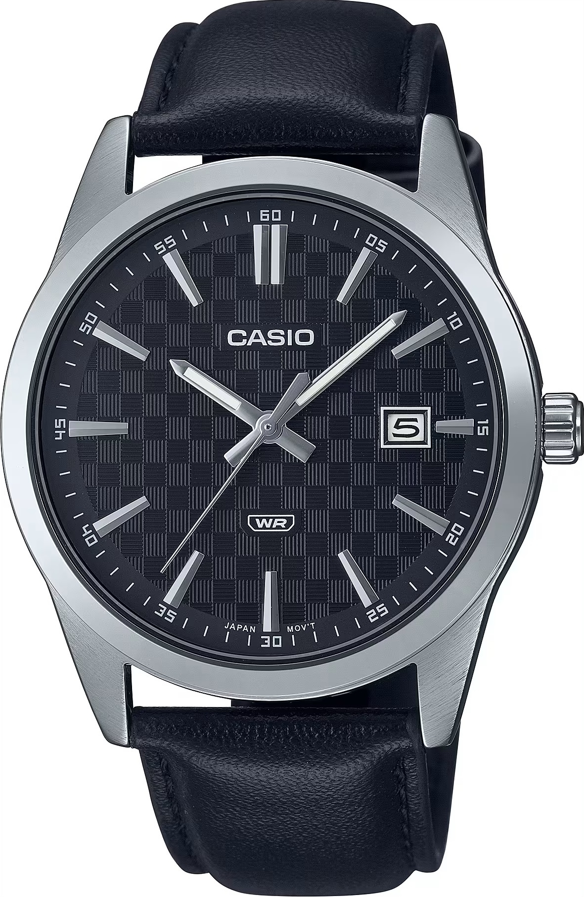 CASIO COLLECTION Mod. DATE - CARBON LOOK - SILVER &amp; BLACK