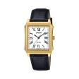 CASIO COLLECTION Mod. TANK - GOLD, LEATHER