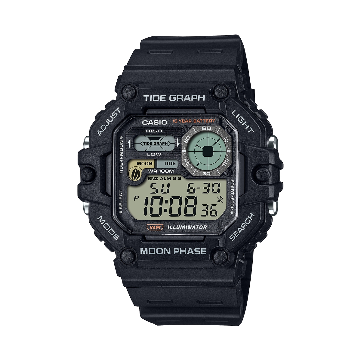 CASIO SPORT Mod. ILLUMINATOR TIDE GRAPH - BLACK