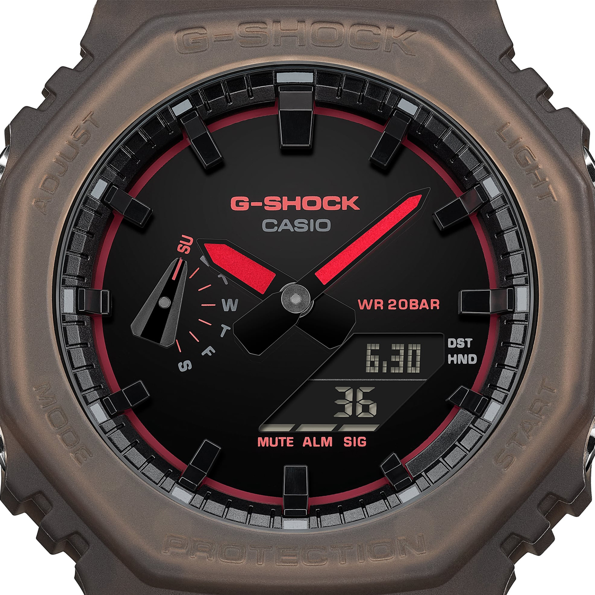 CASIO G-SHOCK Mod. OAK - SMOKE LIGHT SERIE - BROWN ***NEW!***