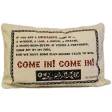 CUSCINI LETTERARI - Copricuscino in Juta lavata / Cotton pillow case COME IN! - Size 38x25cm