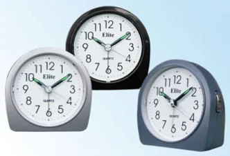 ELITE SVEGLIA ANALOGICA SILVER/ SILVER ALARM CLOCK