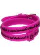 Il MEZZOMETRO Mod. I LOVE YOU SILVER BUCKLE EDITION - FUCHSIA - Bracciale in silicone/silicone bracelet