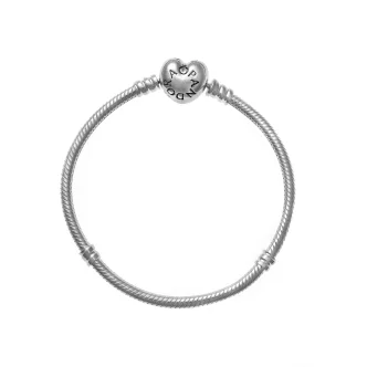 PANDORA JEWELRY Mod. MOMENTS HEART CLASP SNAKE CHAIN BRACELET