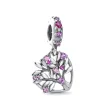 PANDORA JEWELRY Mod. PINK HEART FAMILY TREE DANGLE CHARM